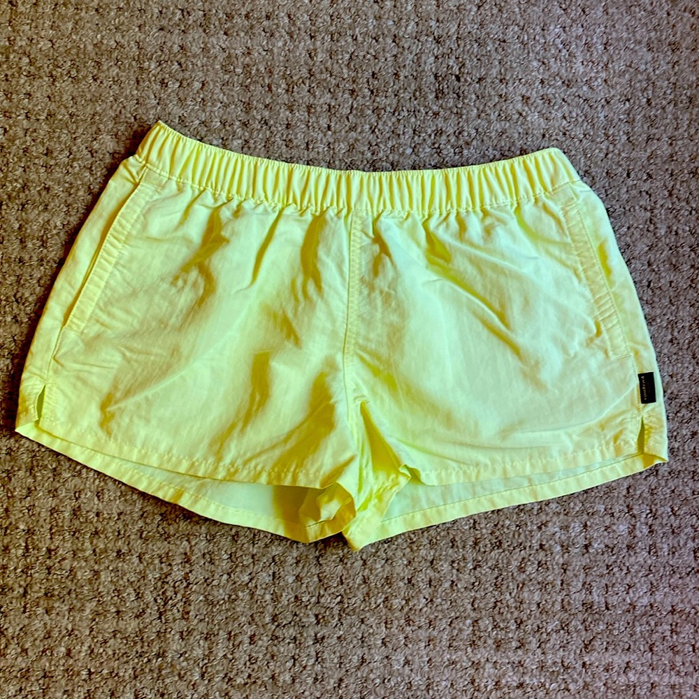 Patagonia lemon yellow board shorts - size M